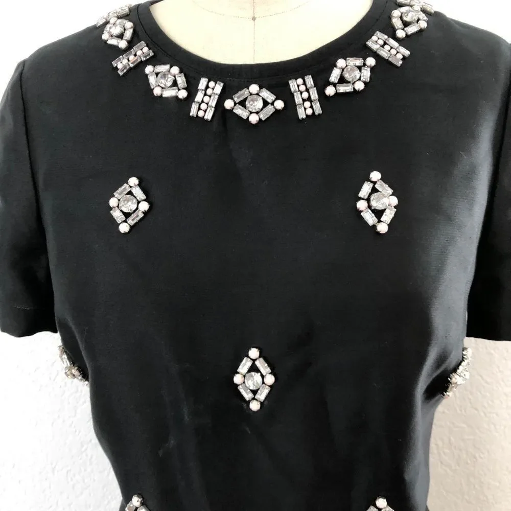 Tory Burch black embellished silk top 6